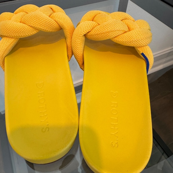 ROTHYS Women’s Bubble Slide Slip On Sandal in Canary Yellow Size 7.5 - Picture 8 of 14